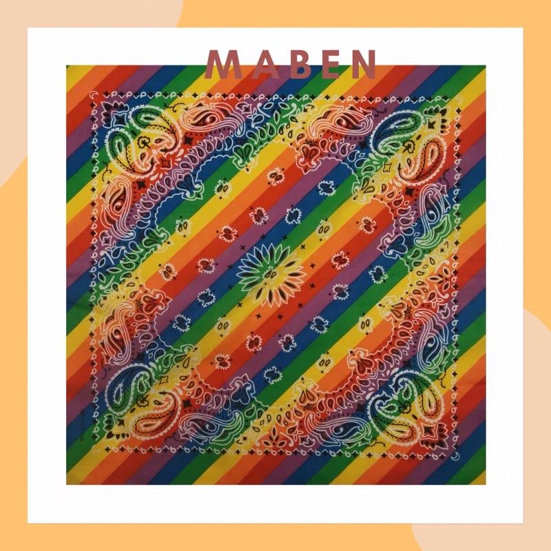 Khăn bandana cotton 7 màu size 55x55cm - Maben