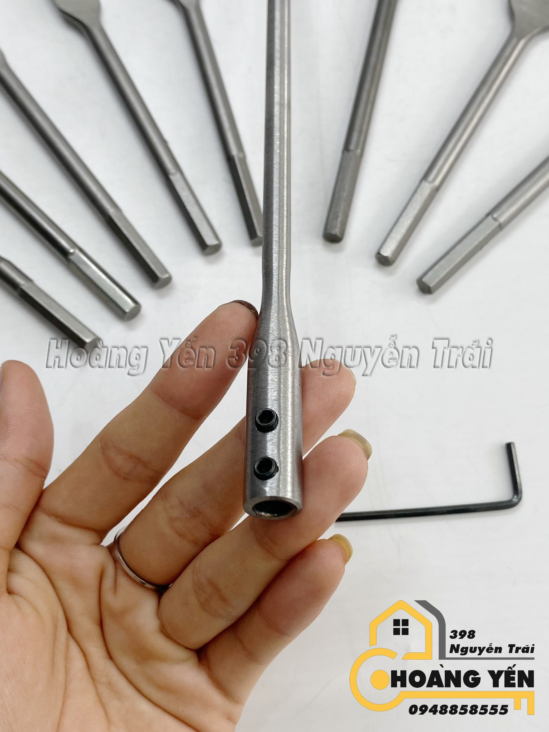 Bộ 8 mũi khoan khoét gỗ đuôi cá Ze Yang kích thước 6-32mm, bộ mũi khoan khoét lỗ gỗ