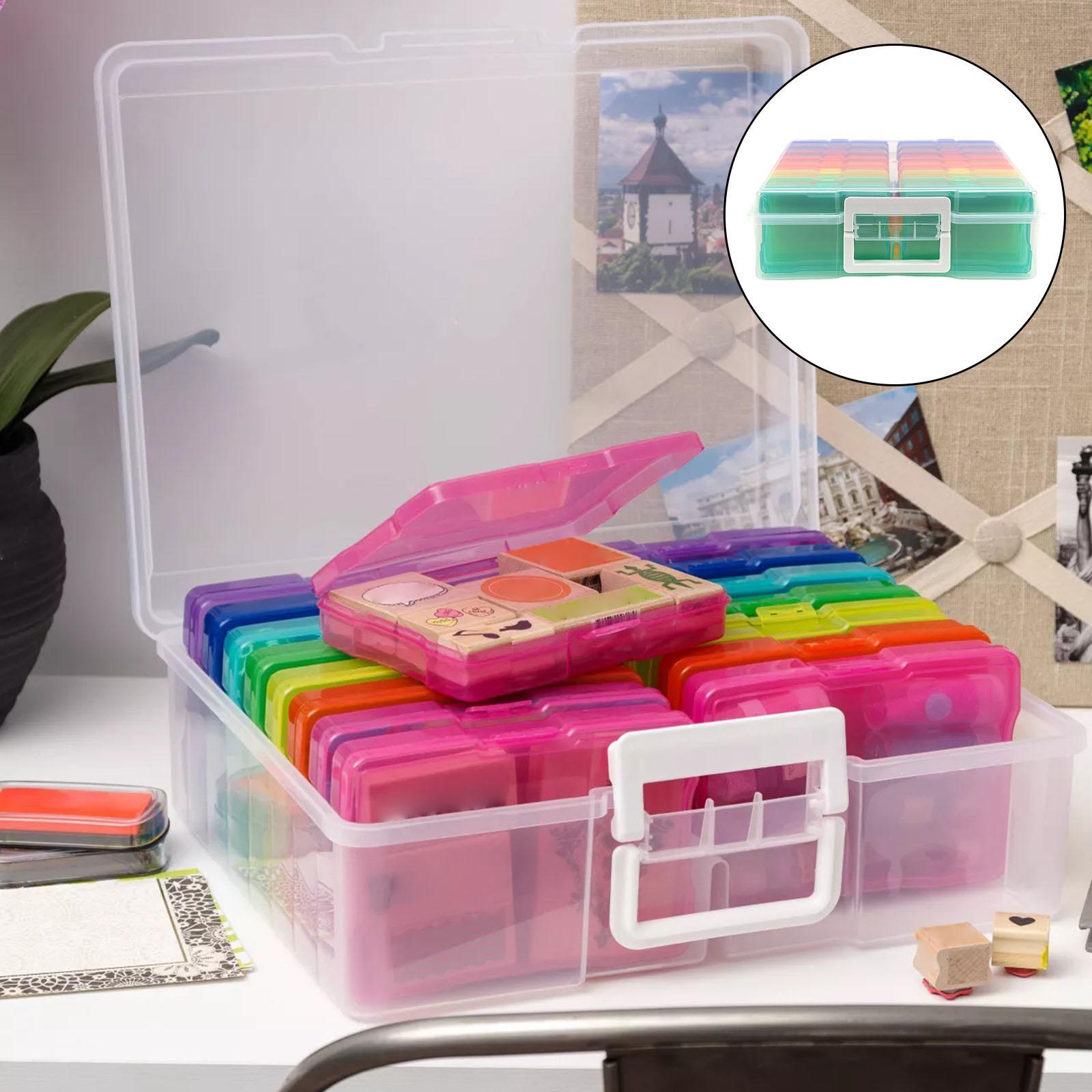 Photo Storage Box Craft Keeper Transparent Large Containers Box for Cards