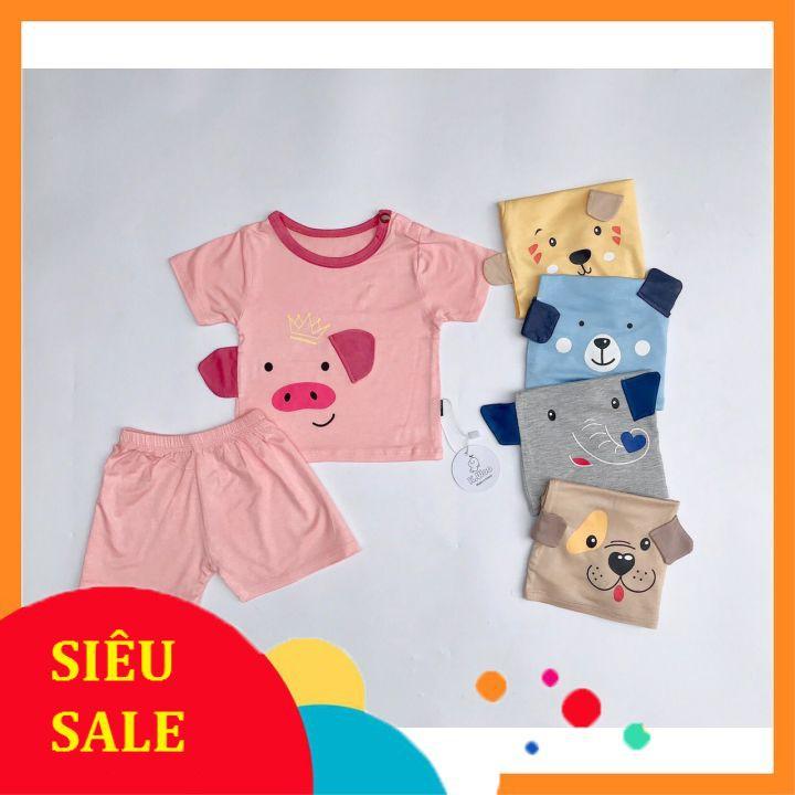Bộ Cotton Thông Hơi Ngắn Tay Cực Mát Mẻ Cho Bé Mặc Hè Cho Bé Trai Bé Gái, Bộ Đồ Bé Gái, Bộ Quần Áo Bé Trai