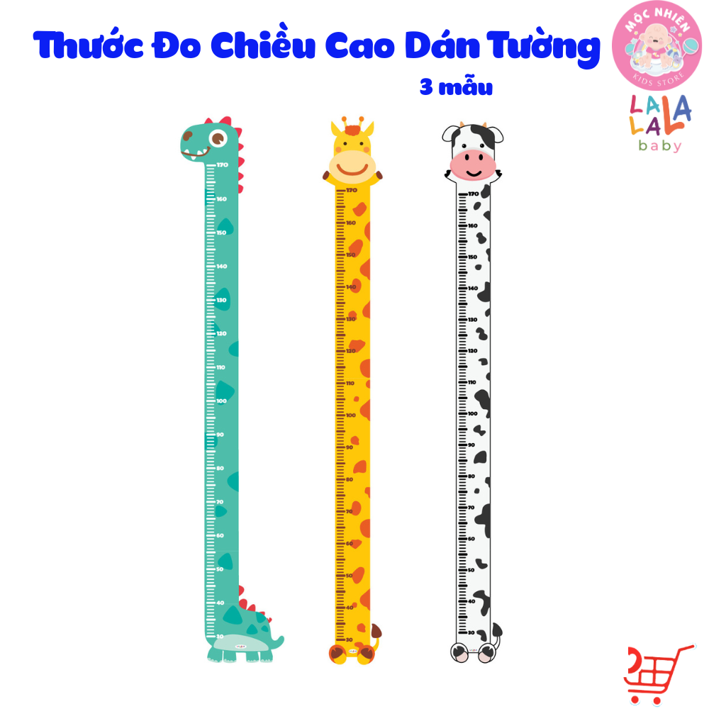 Thước Đo Chiều Cao Dán Tường cho Bé Hình Con Vật Đáng Yêu - Lalala Baby