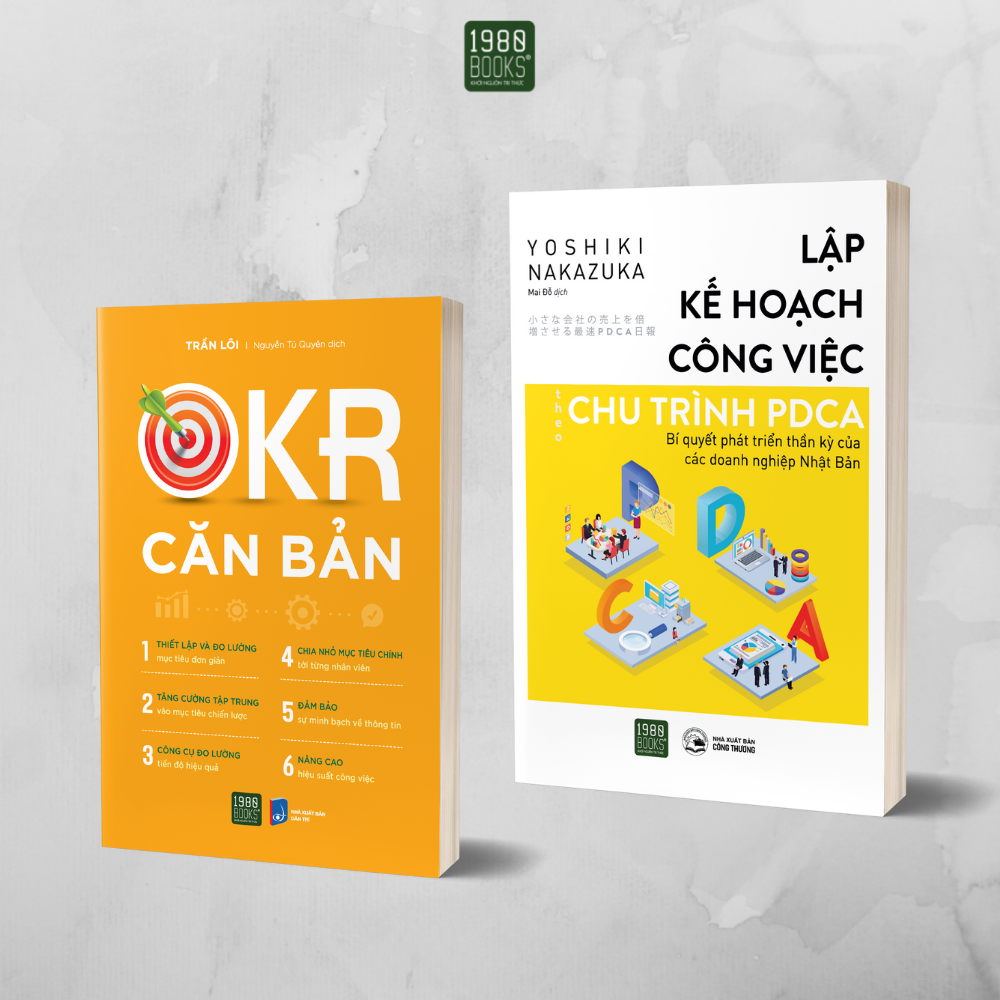 Combo 2 cuốn PDCA + OKR căn bản