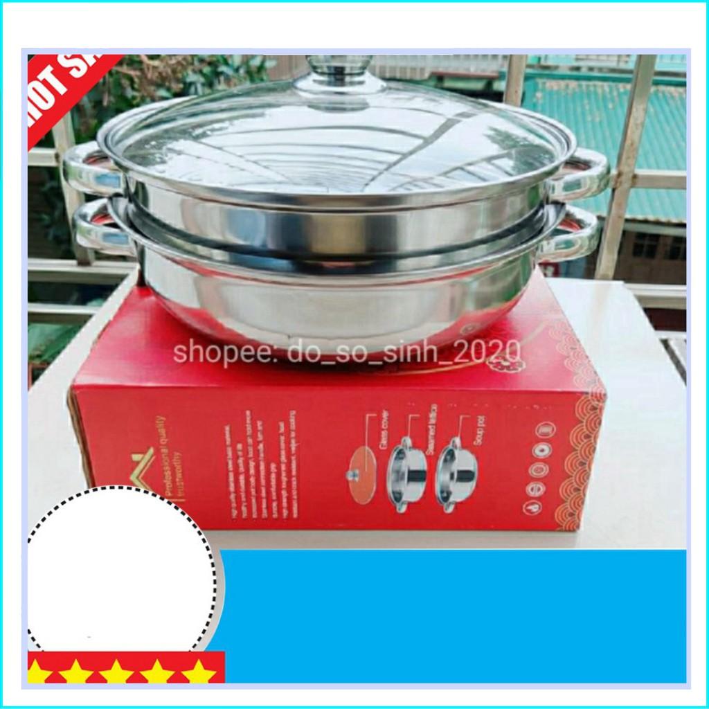 Nồi hấp 2 tầng inox đẹp ️FREESHIP️ Nồi hấp đa năng tiện lợi