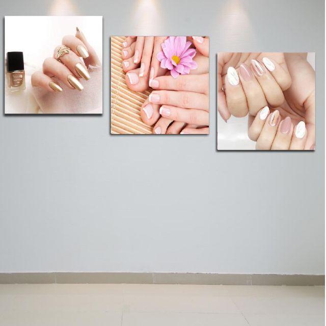 Bộ 3 tấm decal hoặc tấm cứng (fomex)decal dán tường về nail và spa_DECAL VIP