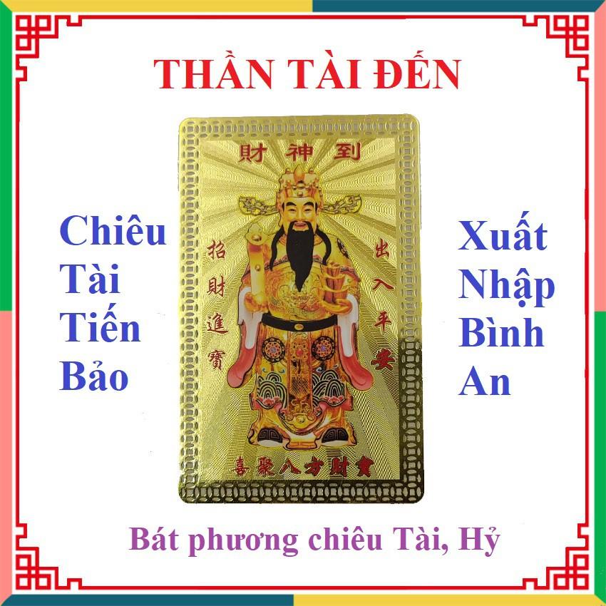 Kim Bài Thần Tài đồng vàng vật phẩm phong thủy kích tài lộc