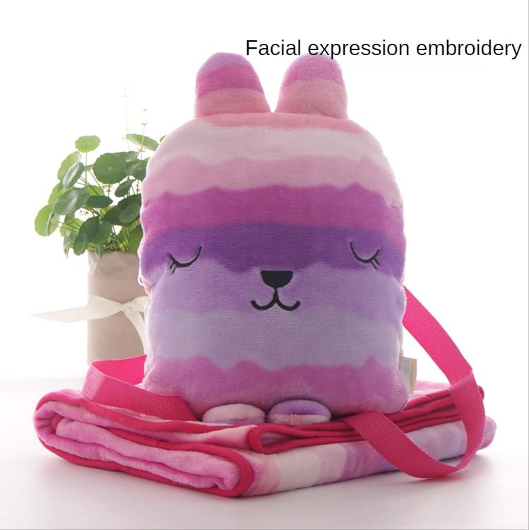 Trẻ Em Chăn Làm Dày Hoạt Hình Ba Lô Du Lịch Dệt Kim Dép Nỉ Chăn Đầm Ngủ Cho Bé Chăn