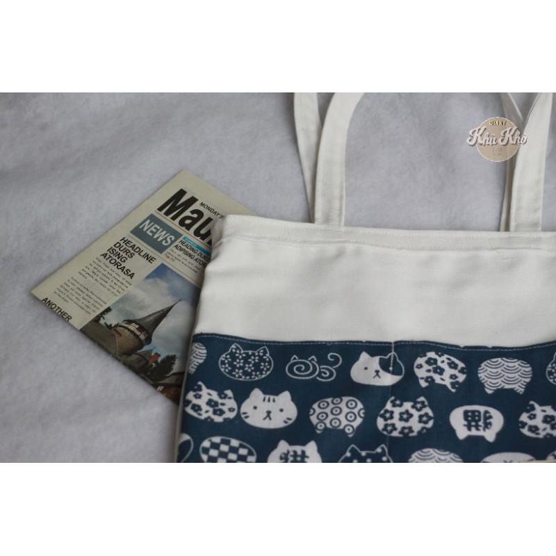 TÚI TOTE HANDMADE 100% VẢI CANVAS - ảnh chi tiết phía sau