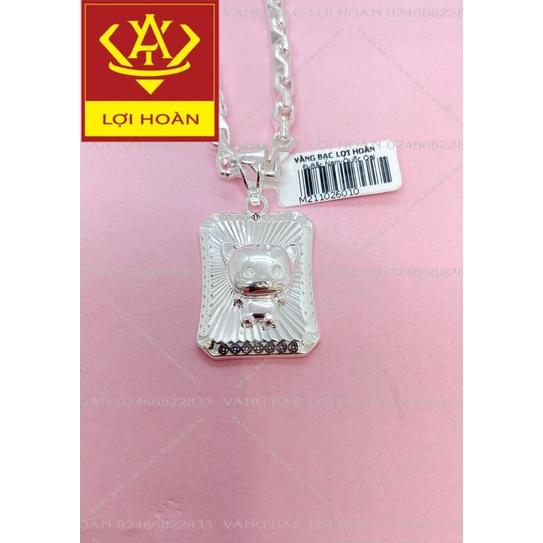 Dây chuyền nam bạc thật mặt hình gấu - trang sức lợi Hoàn