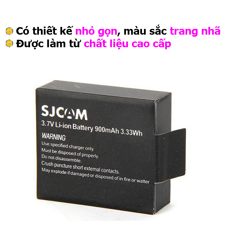 Pin Sạc Cho Camera Hành Trình SJCAM SJ4000 - Hàng Chính Hãng