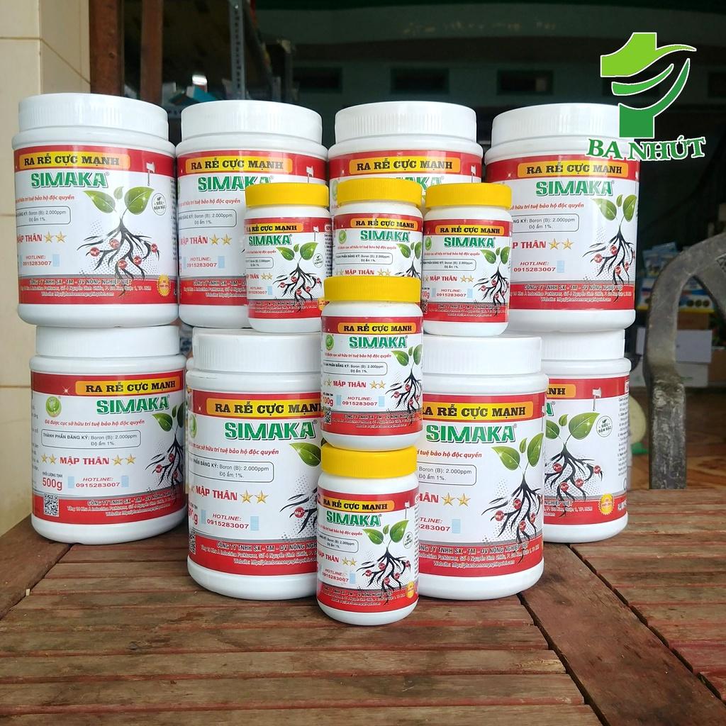 Phân Bón Kích Rễ Cực Mạnh SIMAKA Lọ 100g, 500g - Đẻ Nhánh Nhiều, Giâm Cành, Chiết Cành, Tăng Trưởng Cây Trồng