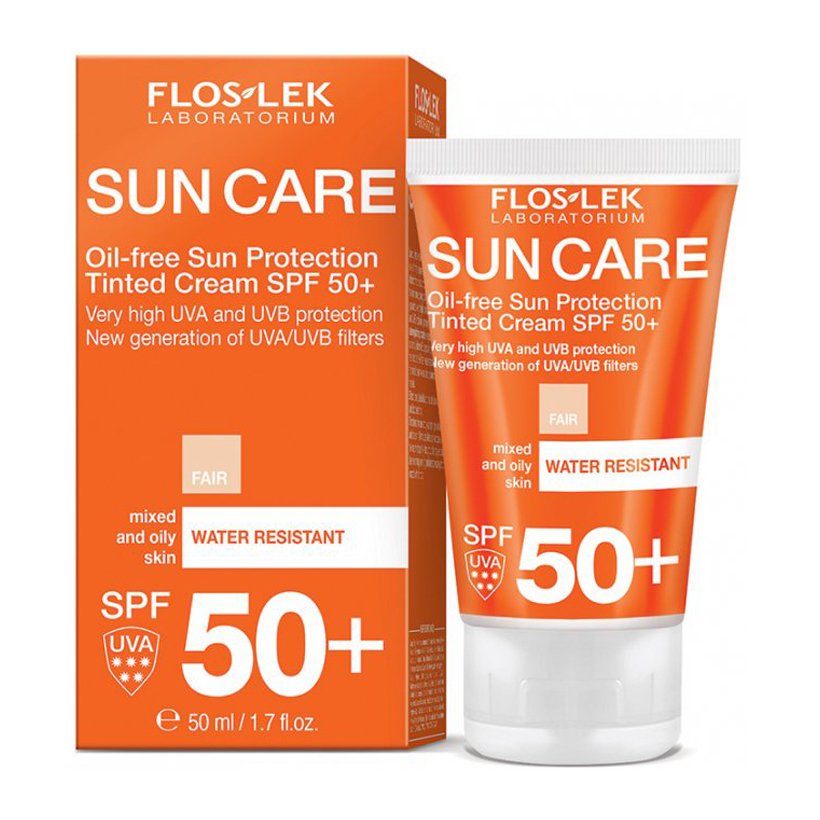 Kem chống nắng Floslek Laboratorium Sun Care Oil Free Sun Protection Tinted Cream SPF50+ 50ml