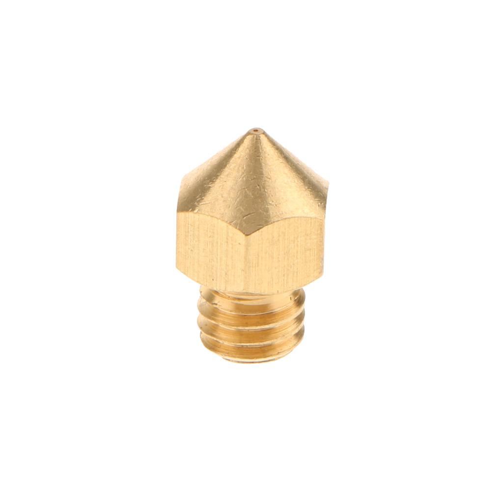 10 Pcs. 3D Printer Nozzle, Extruder Repair Accessory For MK8 3D Printer - Golden