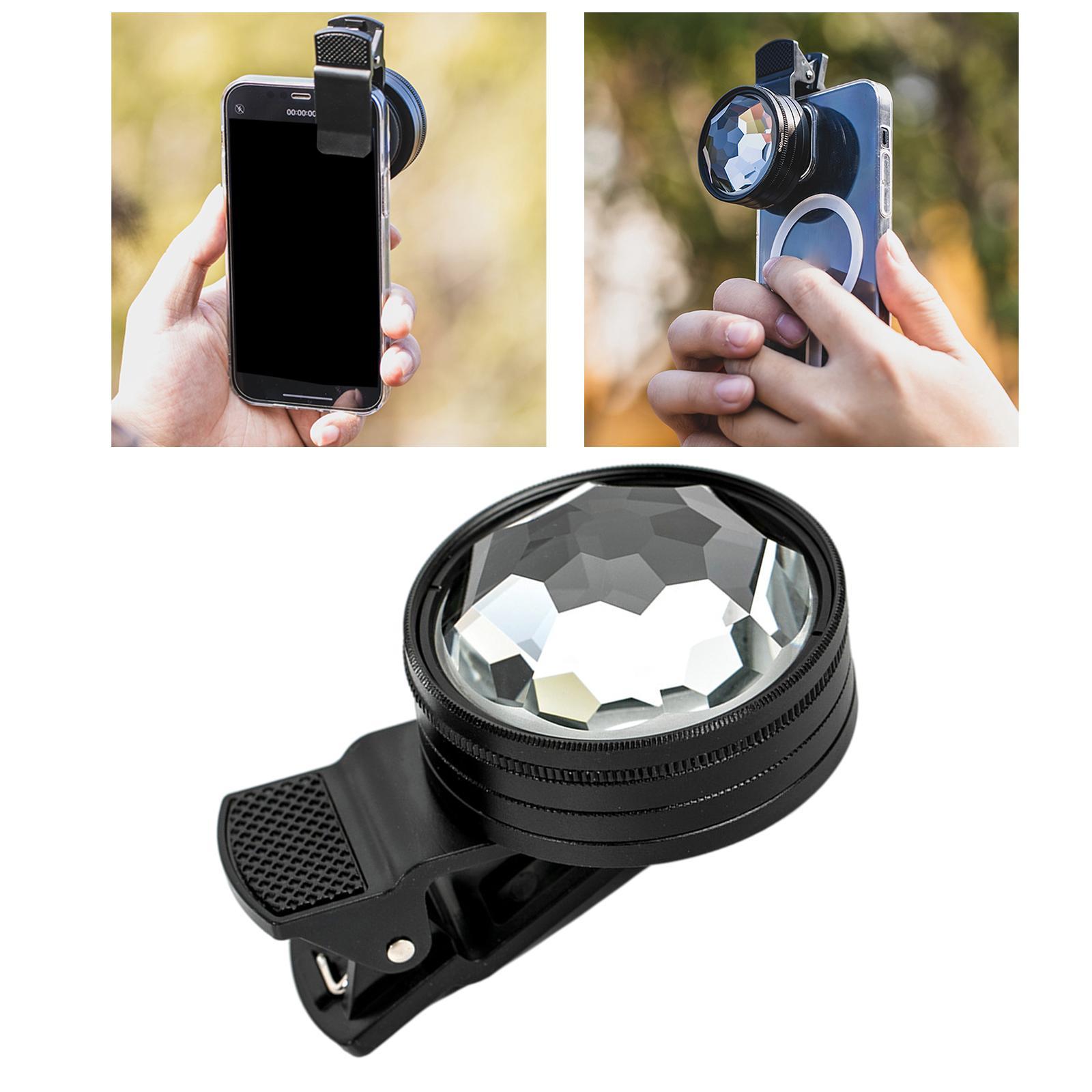 49mm Camera Lens Filter Optical Glass Kaleidoscope Prism for Photography Camera Phone Accessories