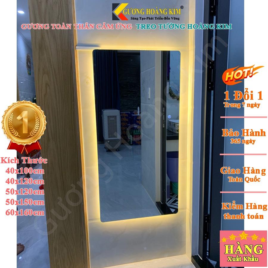 Gương soi toàn thân có đèn led cảm ứng thông minh không viền treo tường trang điểm makeup giá rẻ guonghoangkim mã HK-1010
