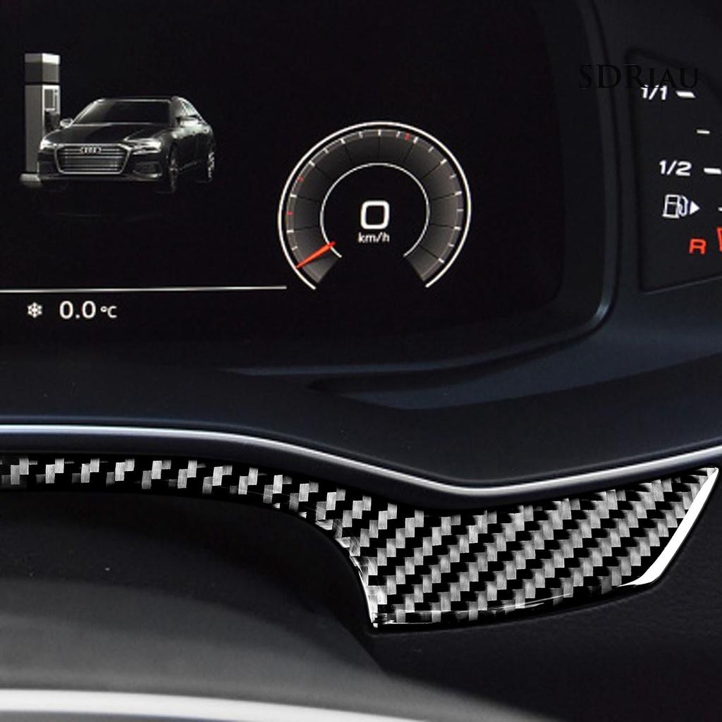 Miếng Dán Viền Đồng Hồ Xe Hơi Tự Dính Bằng Sợi Carbon Cho Audi A6L A7 2019