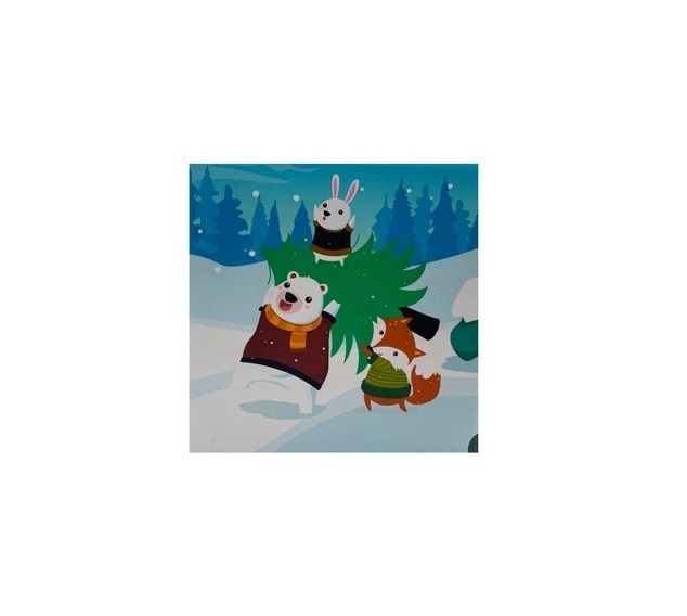 X33 -  THIỆP NOEL 3D GẤU – THỎ – CÁO KÉO CÂY THÔNG SIÊU DỄ THƯƠNG ️