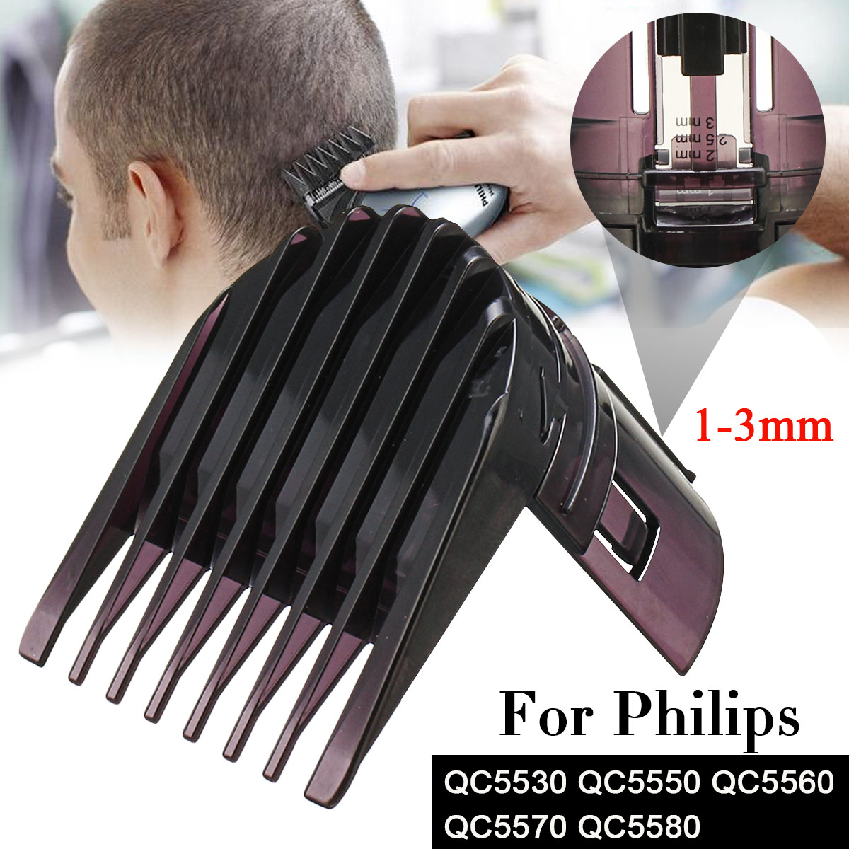 Mua Hair Clipper Comb Trimmer Comb Attachment For QC5530 QC5550 QC5560 QC5570 Mua Hair Clipper Comb Trimmer Comb Attachment For QC5530 QC5550 QC5560 QC5570