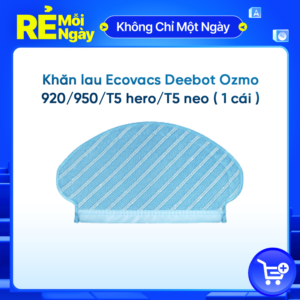 Khăn lau dành cho robot Ecovacs deebot ozmo 920/950/T5 hero/T5 neo( 1 cái )_Hàng chính hãng