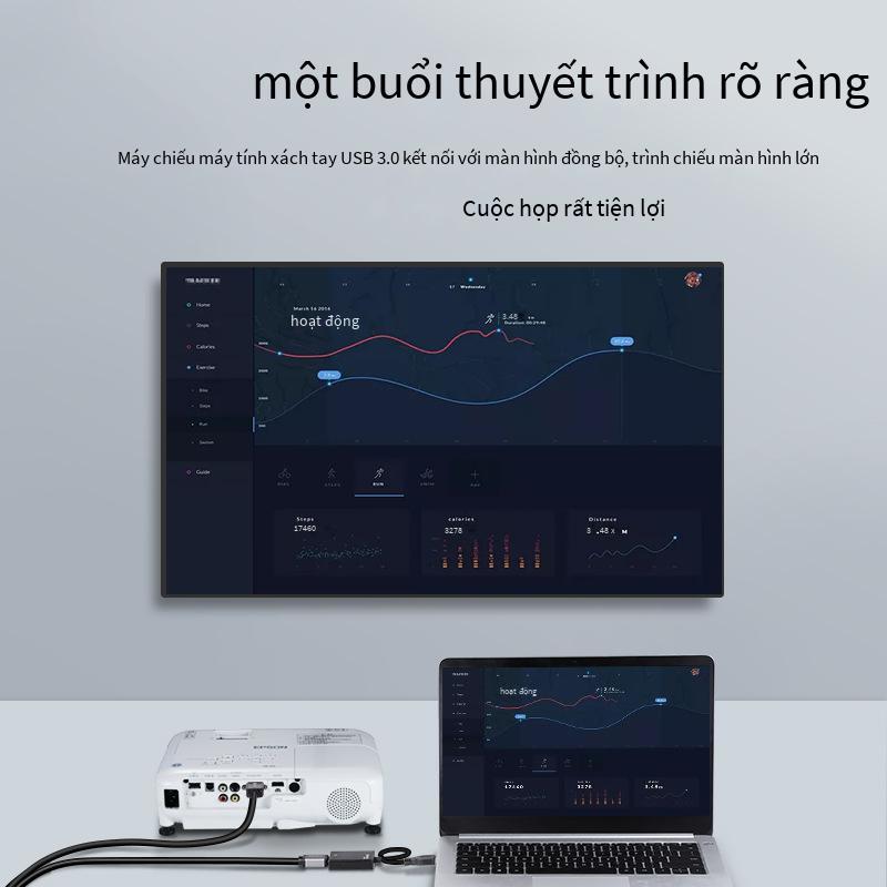 Phong cách mới nhất là bộ chuyển đổi USB sang HDMI ổn định sang giao diện đường truyền độ nét cao Bộ chuyển đổi TV được kết nối với trình chiếu máy tính để bàn