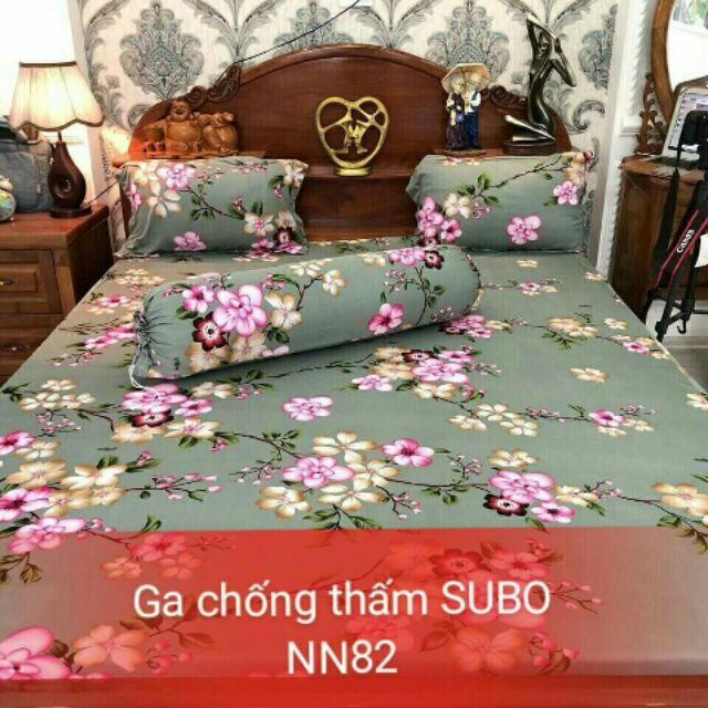 Ga cotton thun phủ nano chống thấm nước hoa đào