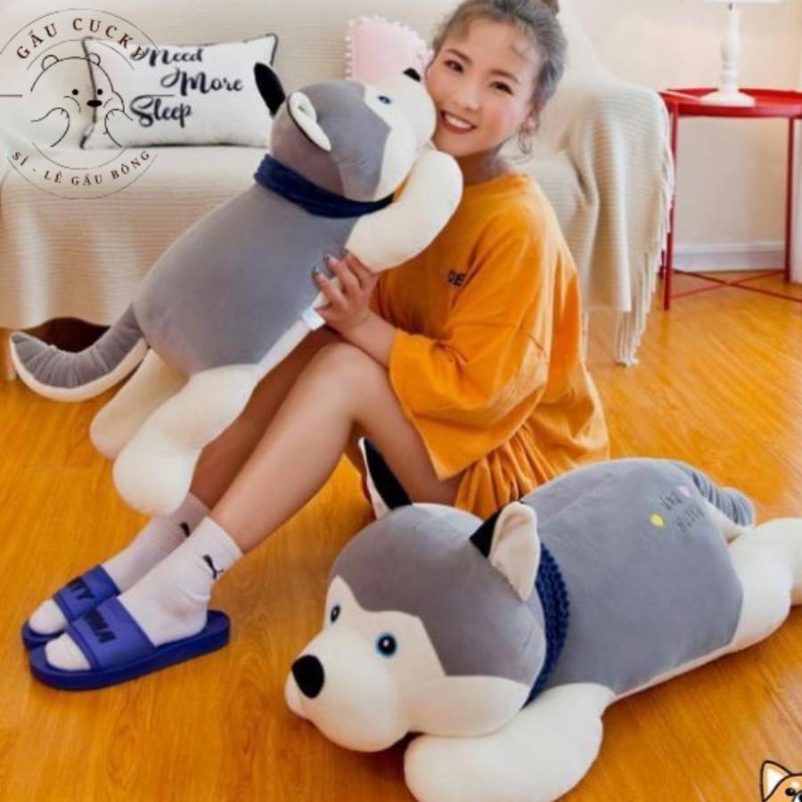 Gấu Bông Chó Sói 65cm mềm mại, có ảnh và video thật