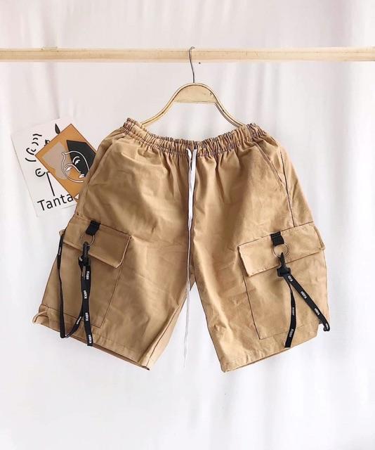 Quần kaki lửng có dây luồng khoá nam nữ