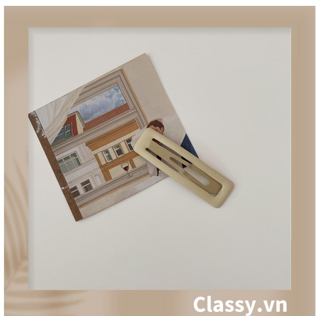 Kẹp tóc mái Classy kiểu dáng gợn sóng, màu sắc trung tính mang lại nét nữ tính sang trọng cho nữ PK1218