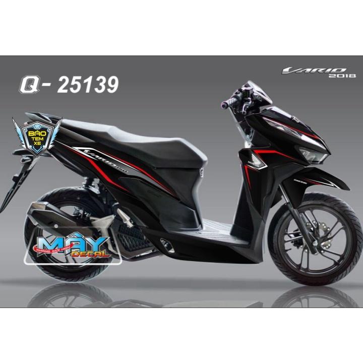 Tem rời dán xe vario 150 25139 đỏ đen - Bi Decal