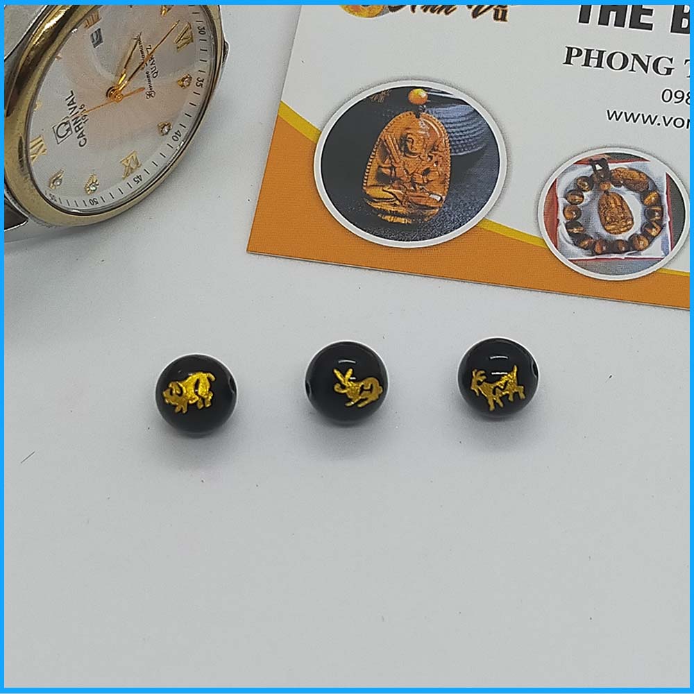 Vòng mã não xanh tam hợp hợi mão mùi - chất liệu mã não tự nhiên - size 8 10ly cho nữ mệnh mộc, mệnh hỏa - có khai quang điểm nhãn may mắn tài lộc - PHONG THỦY ANH VŨ