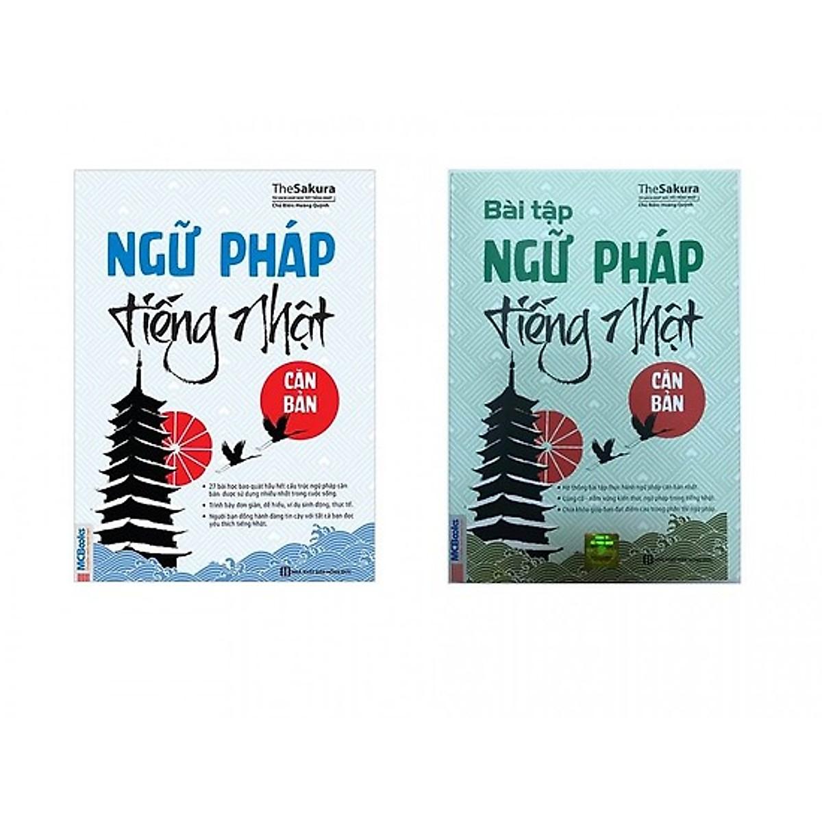 Combo Cẩm Nang Học Tiếng Nhật Dành Cho Người Việt: Ngữ Pháp Tiếng Nhật Căn Bản + Bài Tập Ngữ Pháp Tiếng Nhật Căn Bản