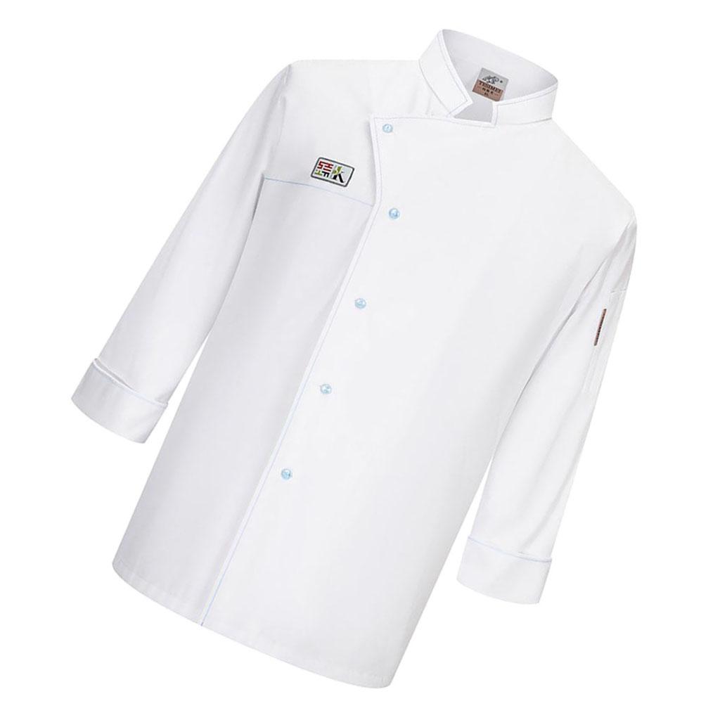 Unisex Chef Jackets Coat Long Sleeves Shirt Kitchen Uniform