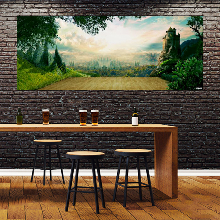 Tranh in dán tường ánh nắng ban mai GDT-120