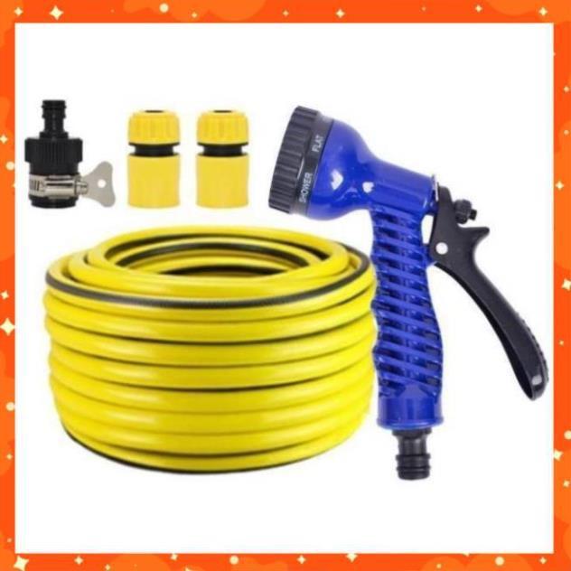 Bộ dây tăng áp 3 lần vòi xịt nước rửa xe, tưới cây loại 15m 206843