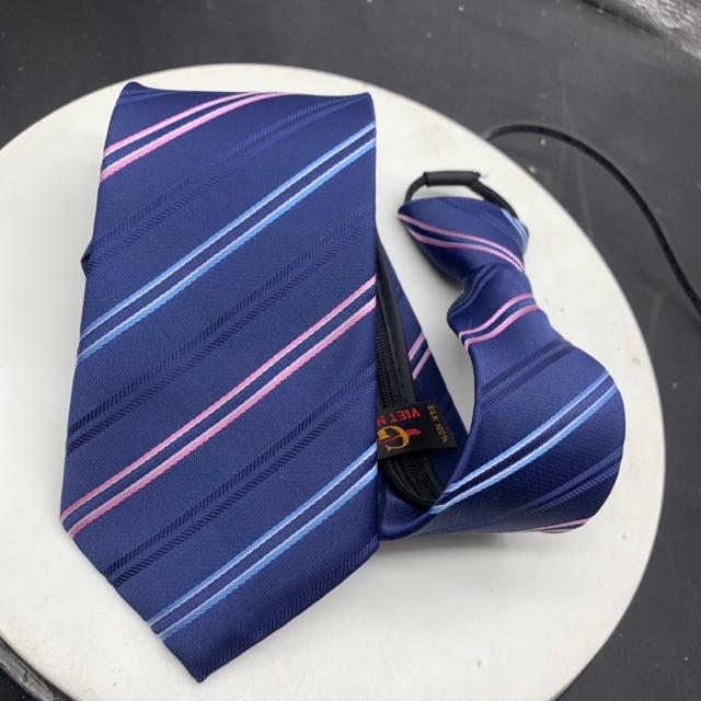 Cavat nam trung niên 8cm bản lười thắt sẵn dây kéo kiện lợi mẫu Cavat nam tháng 10/2020 GiangPKC