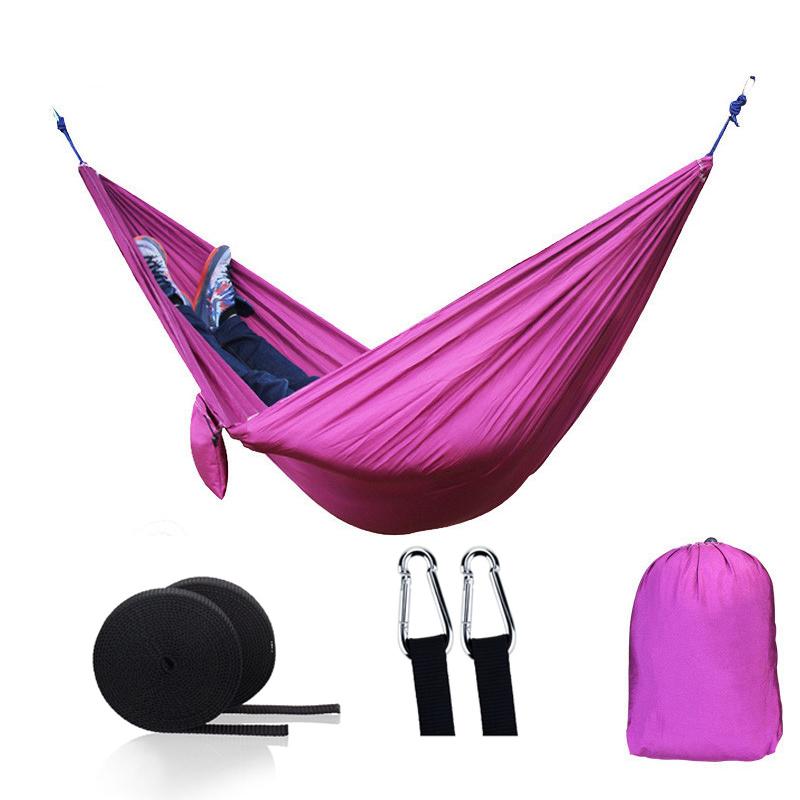 Đi Bộ Đường Dài Cắm Trại Võng Di Động Nylon An Toàn Dù Hamac Võng Ngoài Trời Đôi Người Giải Trí Hamak