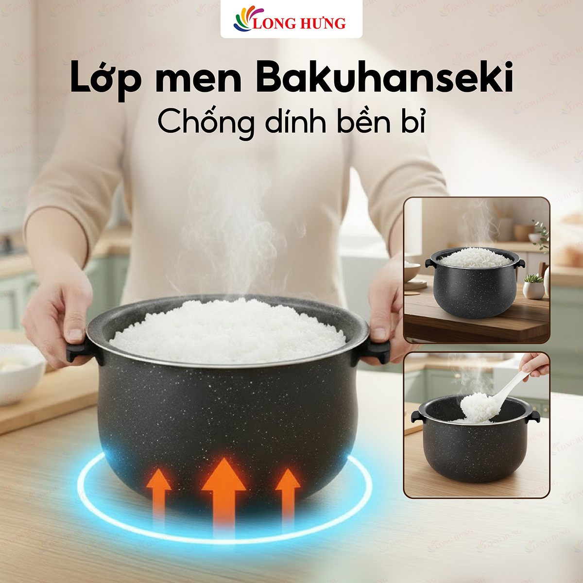 Nồi cơm điện nắp gài Philips 1.8 lít HD3213/31 - Hàng chính hãng