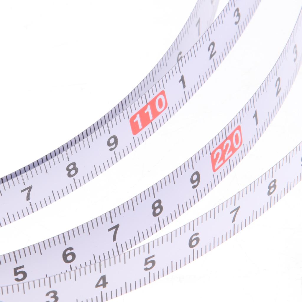 4 Pieces of Self-adhesive Tape Measure Ruler Track Tape for T-rail