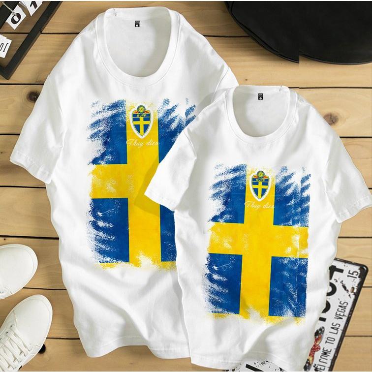 Áo thun bóng đá vải cotton, mặc thoáng mát, form slimfit đẹp, mẫu ATGD17- Thời Trang Waoo