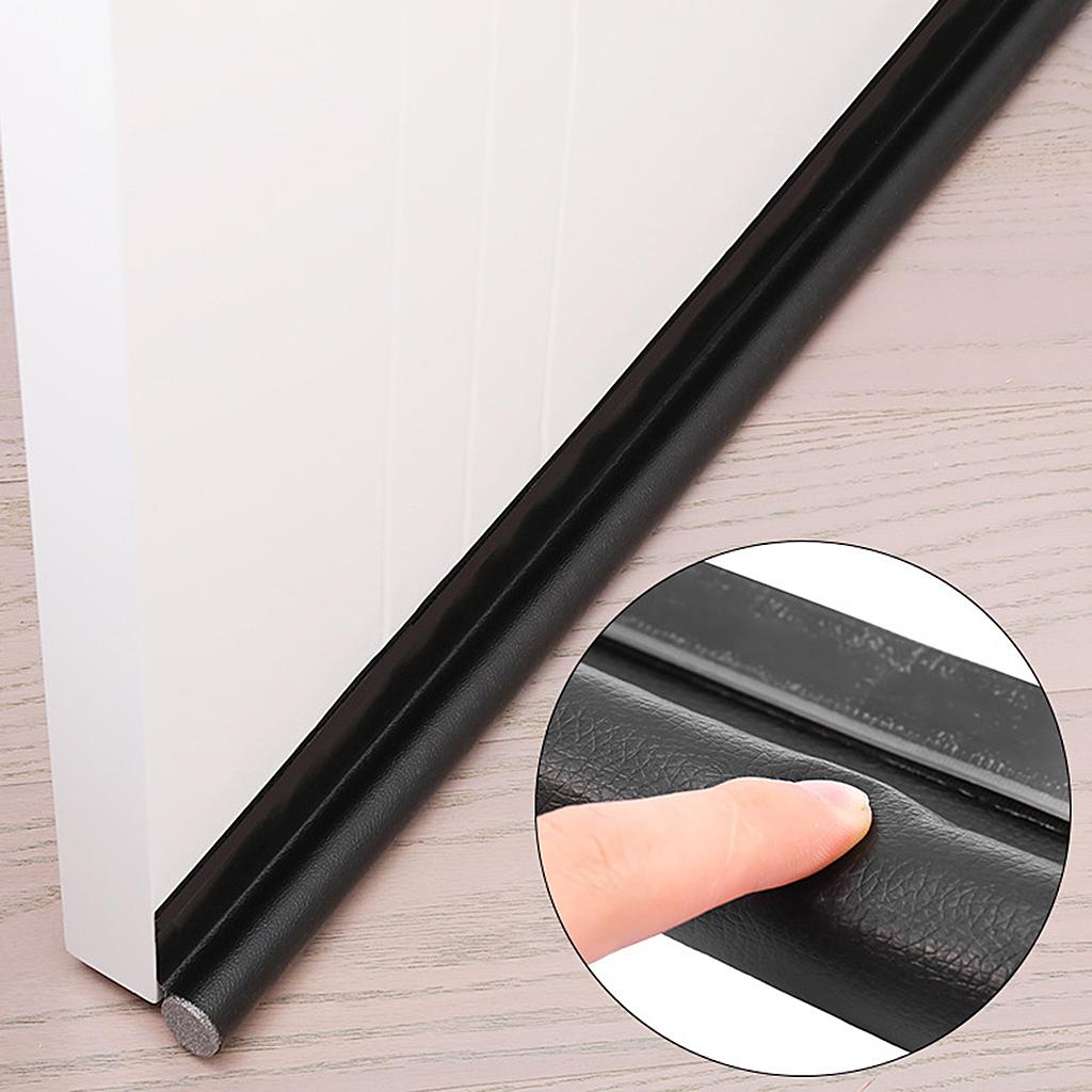 2xDoor Draft Stopper Door Draft Blocker Strong Adhesive 38" Length Black