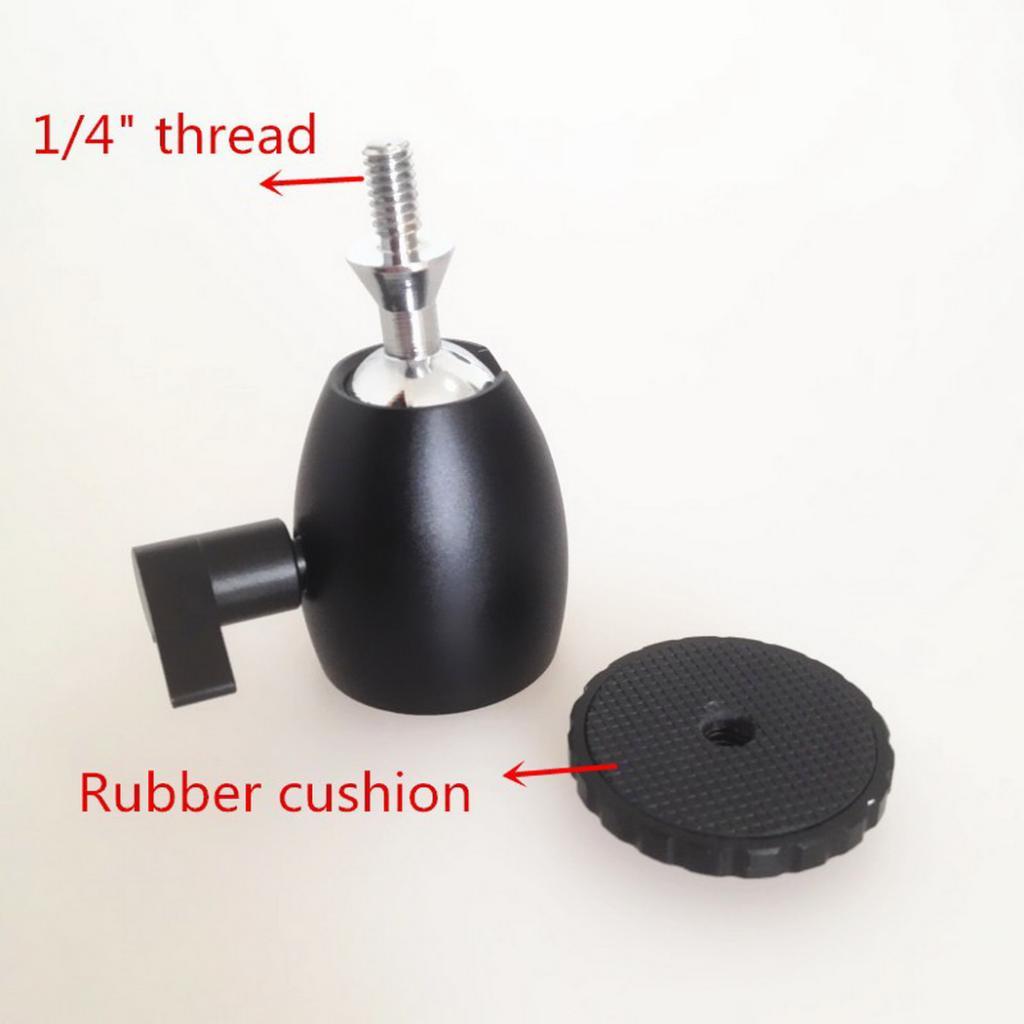 360 Swivel Mini Ball Head Bracket Holder for 1/4inch Screw Mount Tripod