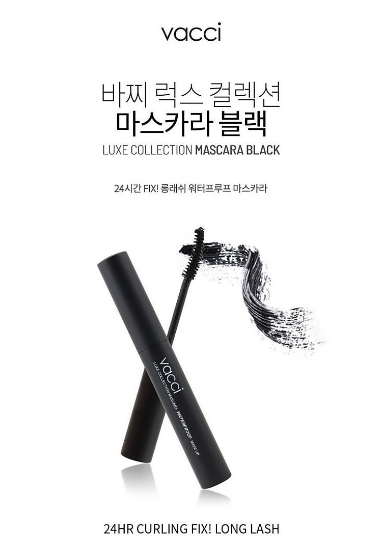 MASCARA VACCI - NỐI DÀI, DÀY MI, KHÔNG LEM KHÔNG TRÔI TRONG NƯỚC - LUXE COLLECTION MASCARA WATERPROOF