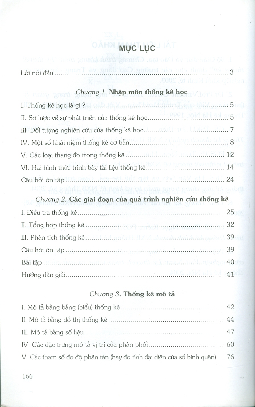 Giáo Trình LÝ THUYẾT THỐNG KÊ (Dùng cho các trường cao đẳng, trung cấp chuyên nghiệp khối kinh tế)