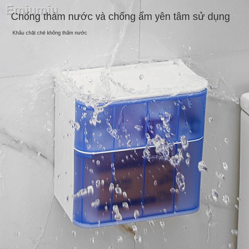 ۞♕Giá đựng giấy vệ sinh chống thấm treo tường đa chức năng cho nhà vệ sinh