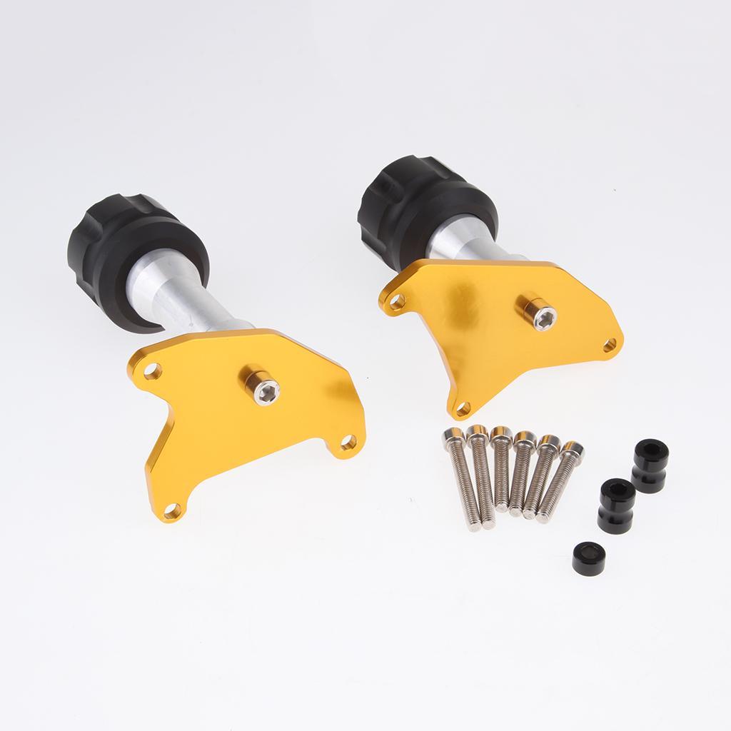 2 Set Motor CNC Engine Frame Slider Crash Pad Falling Protection Fits for Grom MSX125 MSX125SF Gold & Black