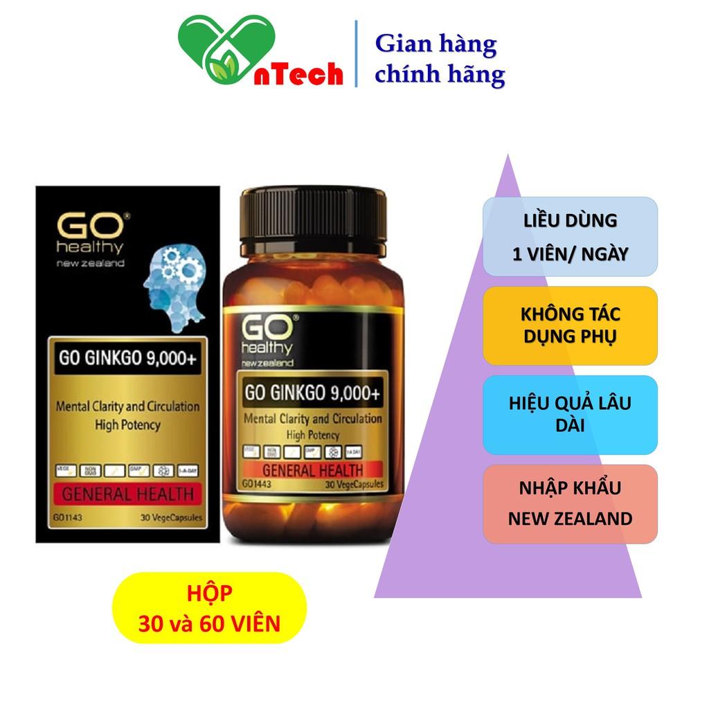 Bổ não Go Healthy Ginkgo 9000+ hoạt huyết dưỡng não tăng cường tuần hoàn não cải thiện trí nhớ tăng khả năng tập trung