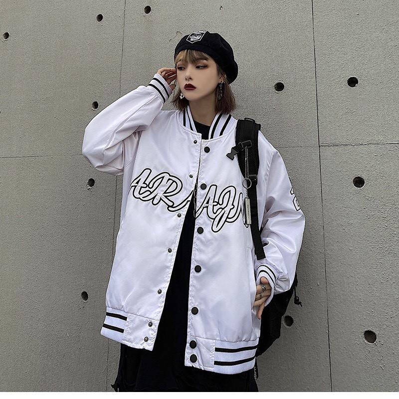 Áo khoác bomber dù unisex form rộng 2 lớp 28 nam nữ ulzzang Wind