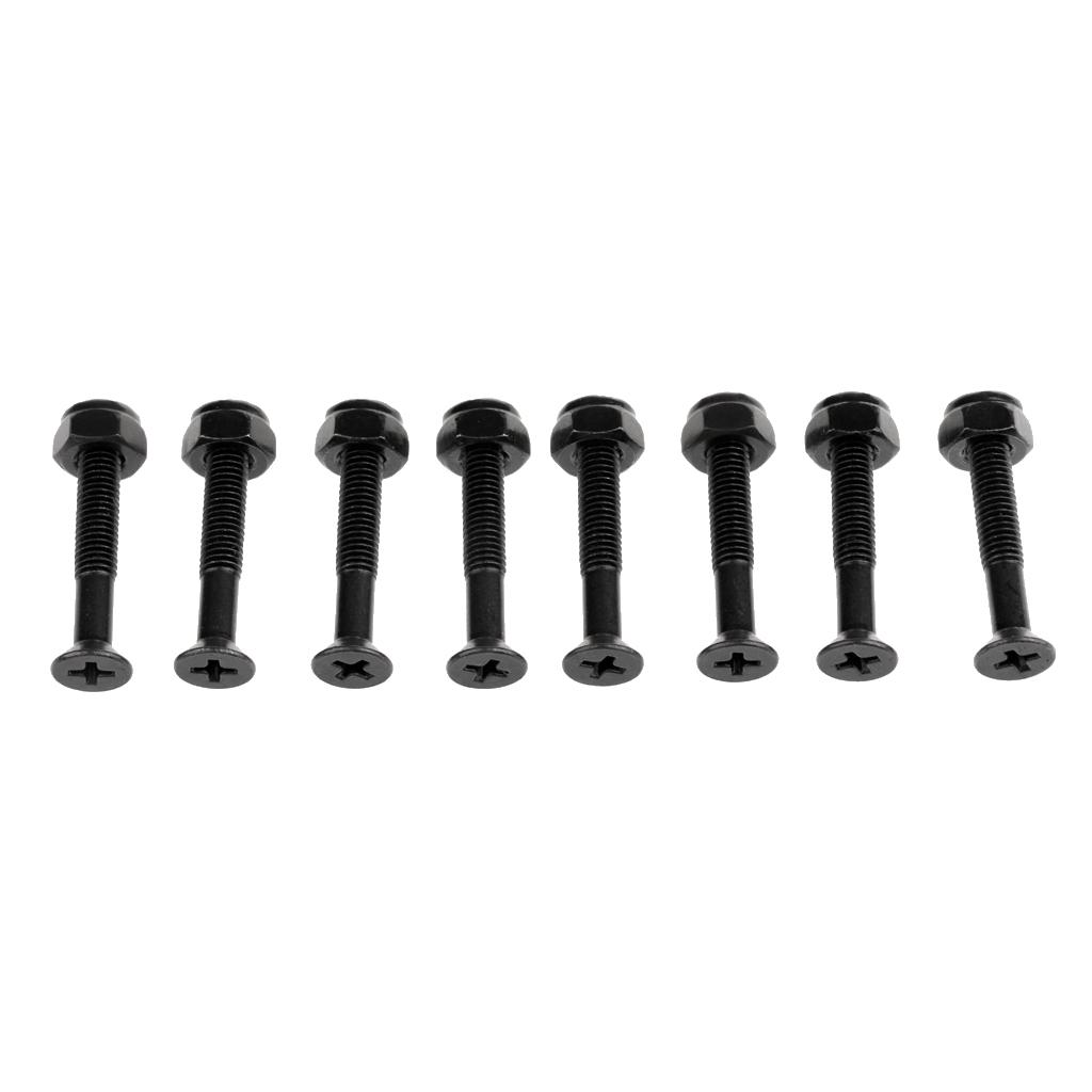8pcs Replacement Skateboard Hardware Screw Set / Longboard Screws Nuts tool