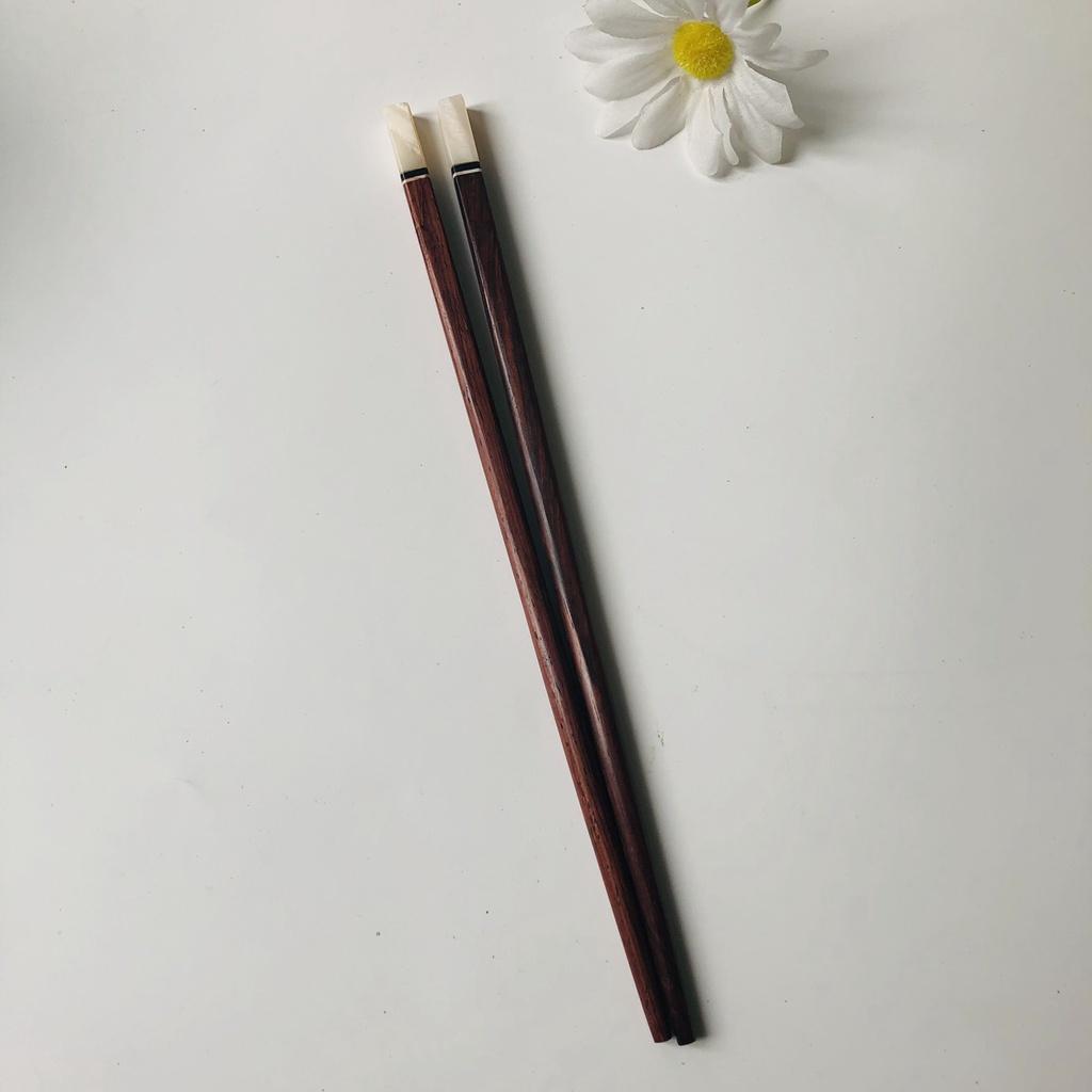 Đũa Gỗ Trắc Đỏ 25cm Cán Khảm Trai Trắng,Đũa Phong Cách Nhật Bản, Phụ Kiện Nhà Bếp, Chụp Ảnh Decor