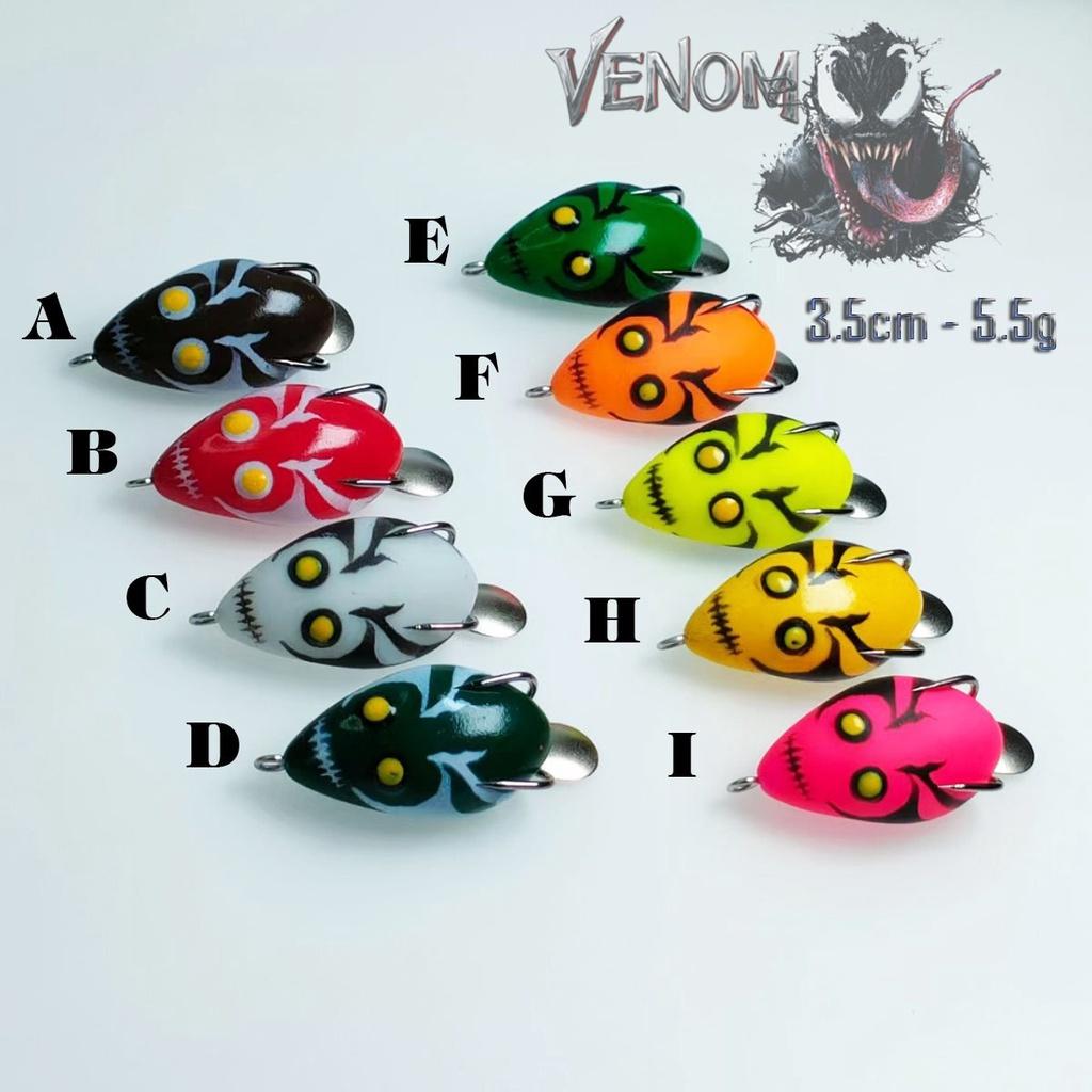 Mồi lure nhái hơi săn mồi cá lóc, cá quả các loại cá ham ăn, nhái hơi VENOM 3.5cm nặng 5g M26