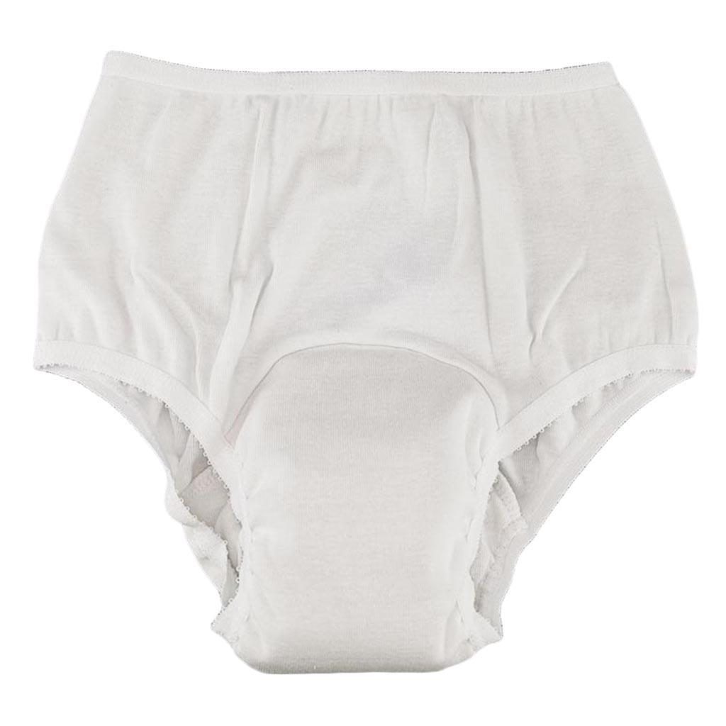 4 Pcs Washable Absorbency Incontinence Aid Cotton Underwear Briefs Women XL
